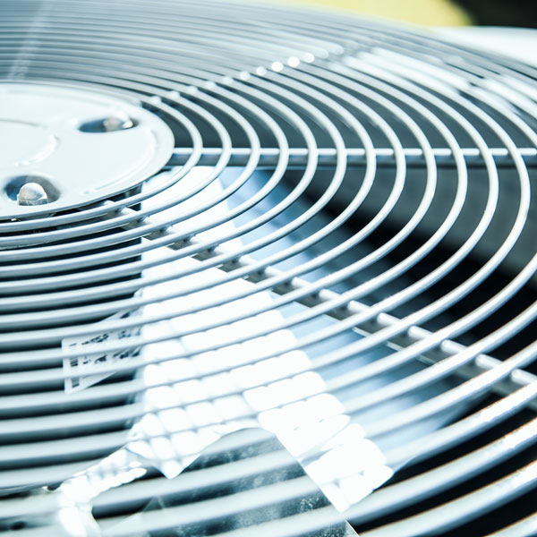 closeup of HVAC fan
